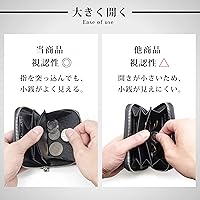 フェリージ＆BRIEFING コラボブラックレザーコインケース　⭐︎希少な黒 Amazon | NEXARY 大きく 開く 小銭入れ 小さい コインケース